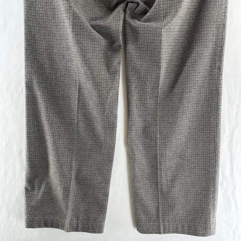 Banana Republic Pants Mens 34 Straight Fit Pockets Houndstooth Preppy Brown Gray